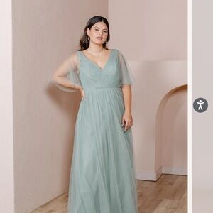 Revelry bridesmaid dress-sage-size 20-THEA TULLE